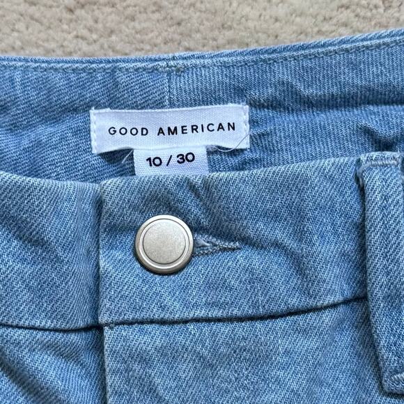 Good American Good Icon Patchwork Ankle Jeans Style G1062T Women's Size 10/30 - Picture 6 of 7